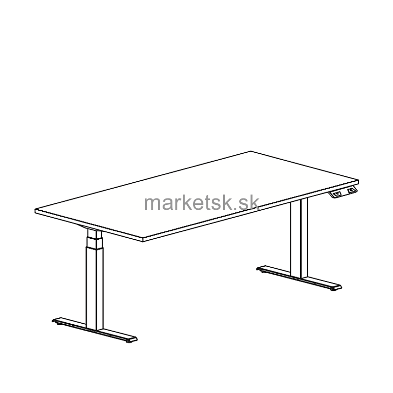 Elektricky nastaviteľný stôl DELTA D160 - 160 x 80 x 63-129 cm